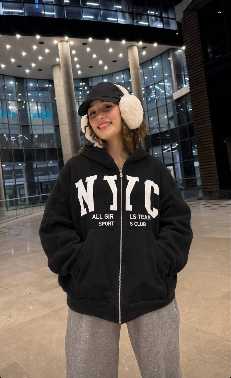 خرید سویشرت NYC تو کرکی زنانه و دخترانه